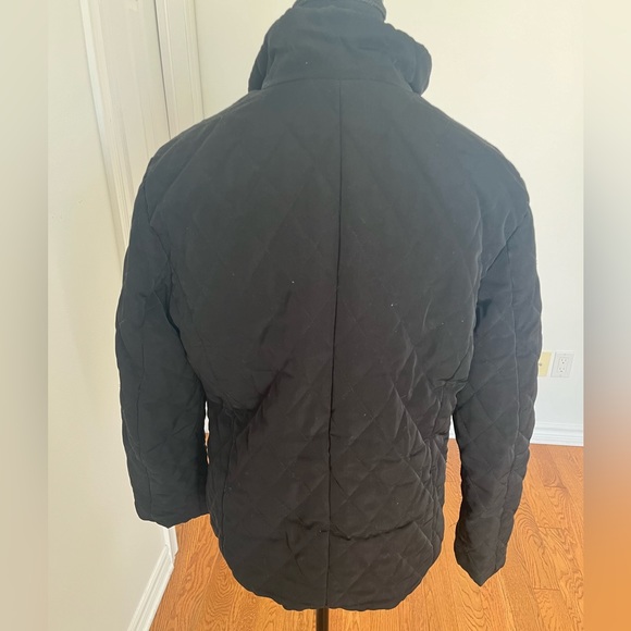 IZOD Women's Quilted Black Fleece Lined Full Zip Coat - Picture 6 of 7